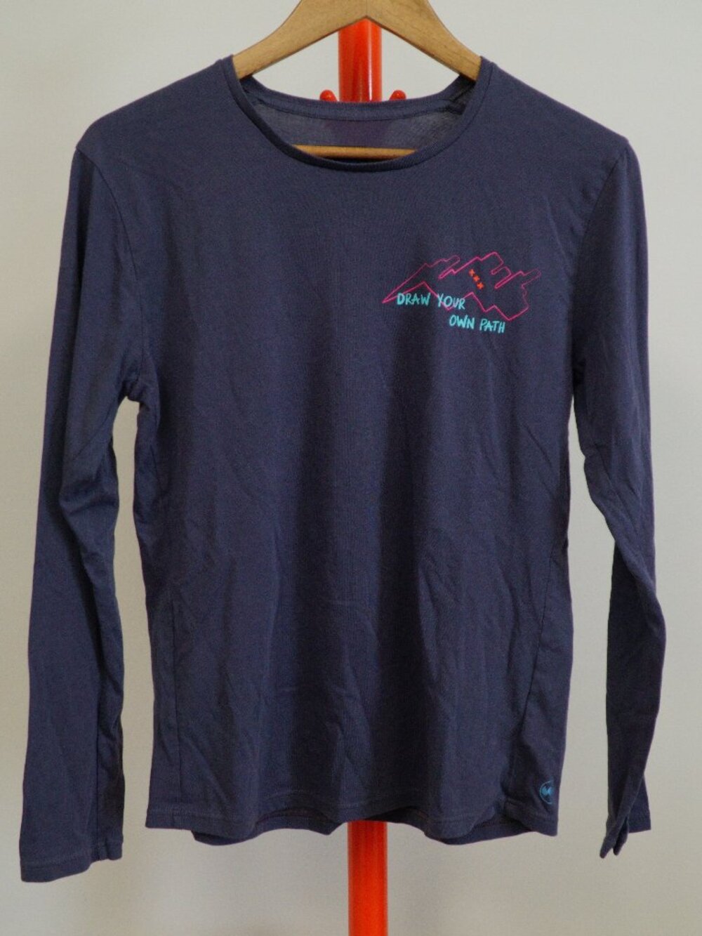 Janji Runterra Bio Field Map Graphic Long Sleeve Crew T-Shirt Women medium